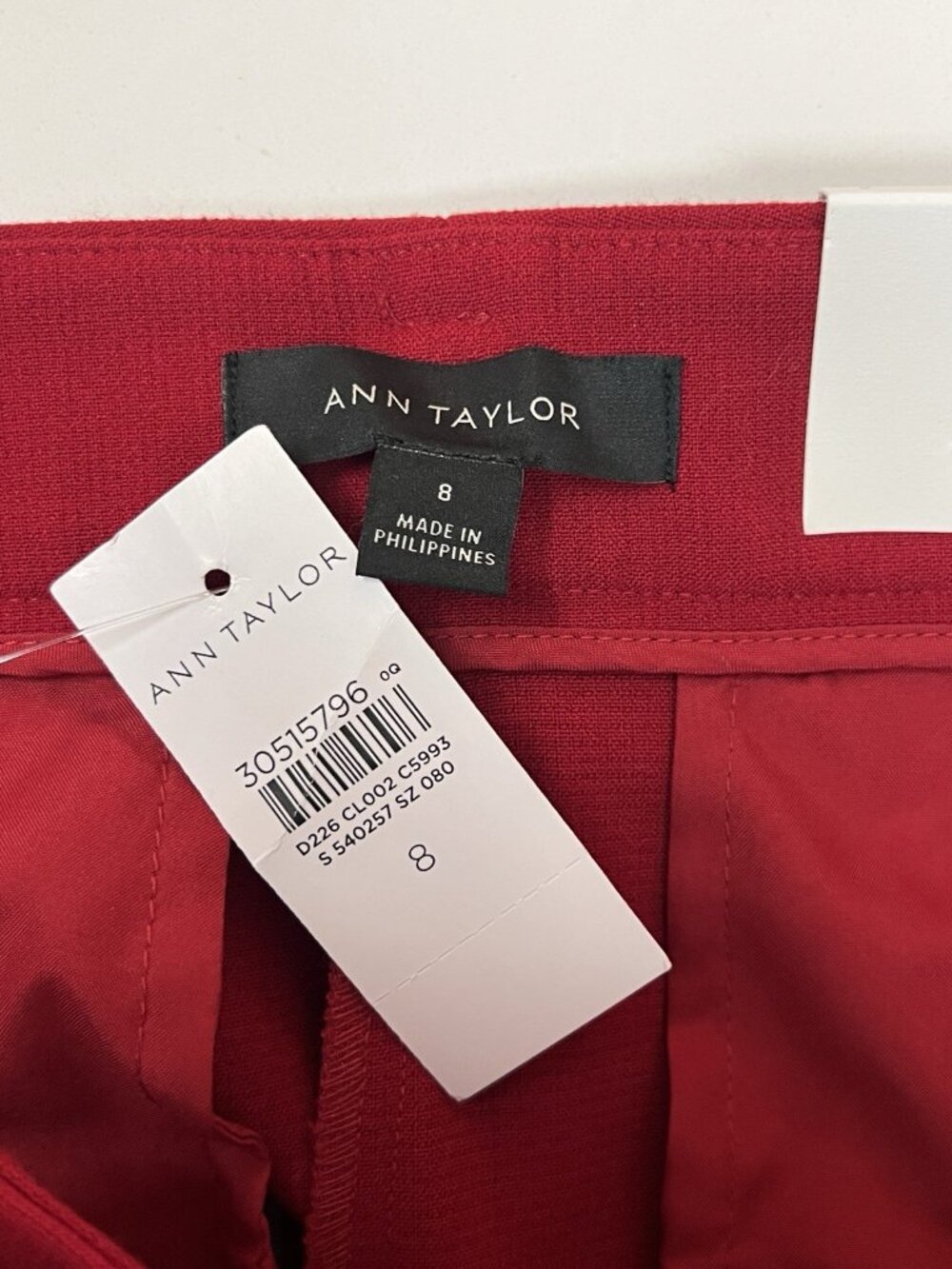 Ann Taylor The Taper Red Pants Size 8 Trousers - Picture 3 of 8